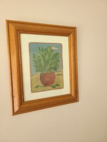 Framed Botanical Print Bay Leaves Solid Wood Frame