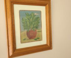 Framed Botanical Print Bay Leaves Solid Wood Frame