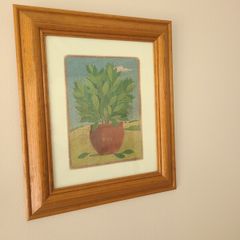 Framed Botanical Print Bay Leaves Solid Wood Frame