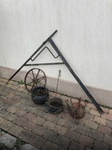 fire crane crook, kettle pots