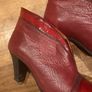Hispanitas Red Ankle Boots with patent toe detail - Size 39 Image 2