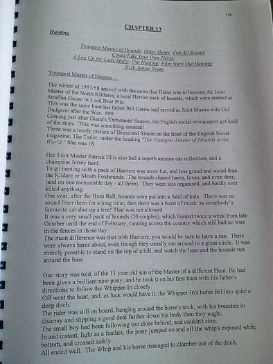 Typescript of a book on Castletown House Ireland Irish history Co. Kildare