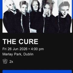 2 tickets for The Cure  - Marley Park Friday, June 26th 2026