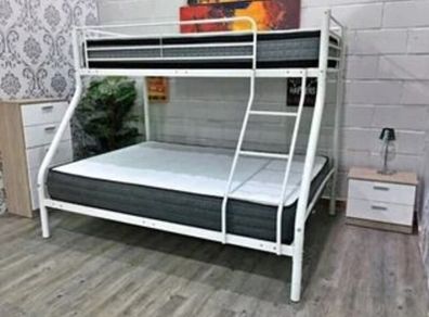 White Double Metal Bunk Bed  219 Free Delivery