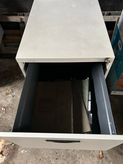 Office metal filing cabinet with locking key