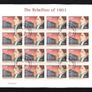 2003 Ireland Centenary of 1803 Rebellion Plate 1A1A1A1A Commemorative Stamp Sheetlet MNH Fine CDS Used with Dublin CDS cancel of 29th July 2003 (First day of issued) on envelope extract. Image 2