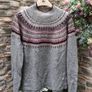 Sienna Sage Fair Isle Mock Neck Holiday Sweater  Size Large Perfect Condition Image 2