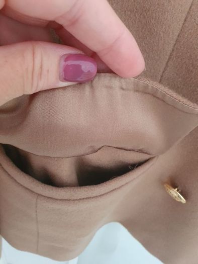 VINTAGE CRISTAL camel crop blazer with gold buttons Sz 14