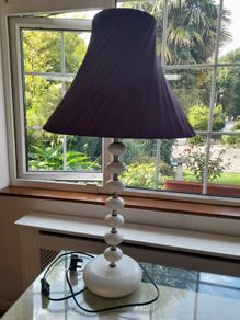 Lamp with Purple Lampshade - Only 15