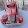 Vintage Metal Fire Truck Image 3