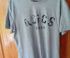 ASICS grey t shirt XL