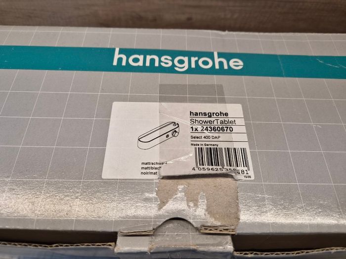 Hansgrohe ShowerTablet Select Thermostatic Shower Mixer Tap 400 mm Shower Mixer Tap Matte Black 24360670