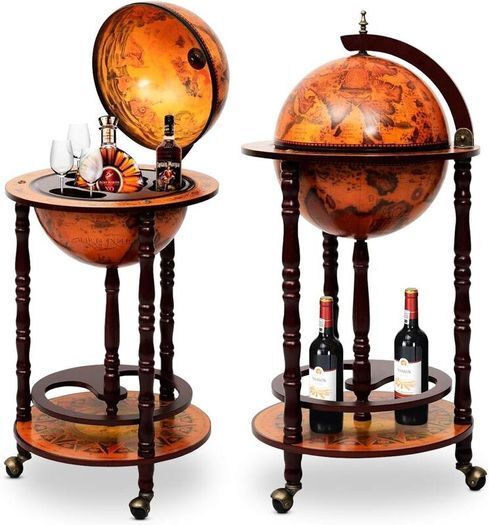 Vintage Globe Bar Cabinet Whisky Wine Storage