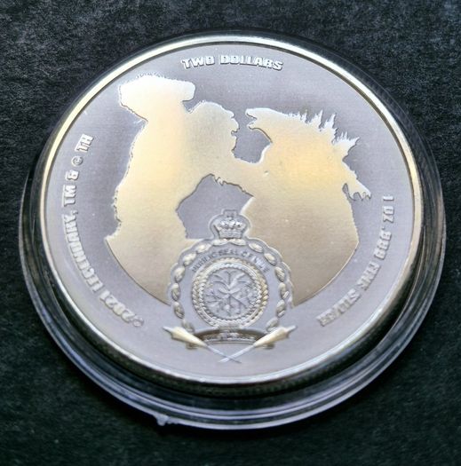 Niue 2 Dollar Godzilla 2021 silver .999  1 oz silver coin