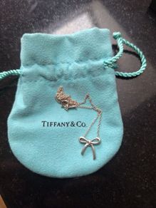 Tiffany and Co Sterling Silver Mini Bow Necklace
