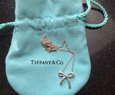 Tiffany and Co Sterling Silver Mini Bow Necklace
