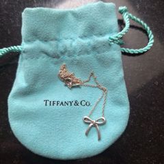 Tiffany and Co Sterling Silver Mini Bow Necklace