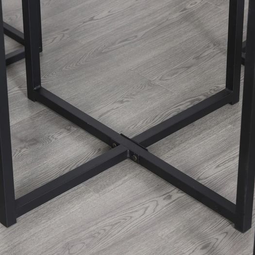 MDF Topped Steel 5-Piece Dining Table w/ 4 Stools Set Black (FREE SHIPPING)