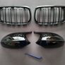 BMW E90 / E91 Pre-Lci Kidney Grilles & Mirror Covers Set Brand New Image 5
