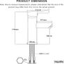 Basin Mixer Taps with Pop Up Waste Slotted Bathroom Sink Tap Mixers Washroom Cloakroom Taps Single Lever Chrome Stainless Steel with G1/2 Hoses Round 1 Hole Image 6