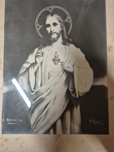 Unique Item. Vintage Secret Heart of Jesus Rare Religious Print