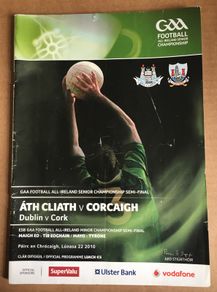 22nd August 2010. GAA (Gaelic Football) Programme. Dublin V Cork. @Croke Park  GAA Hurling All-Ireland Senior Championship Semi-Finals.
