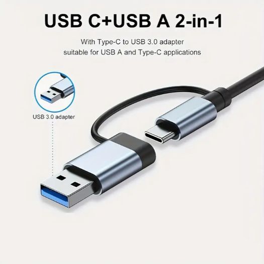 Versatile USB Hub Adapter - 4/7/8-in-1 High-Speed Expansion with SD/TF Card Reader