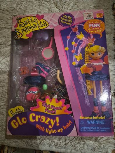 Vintage Betty Spaghetty Glo Crazy Doll Rare Colectible