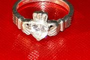 silver Claddagh ring