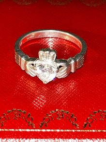 silver Claddagh ring
