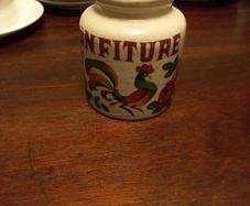 LML Confiture Earthenware Pottery Jar Vintage