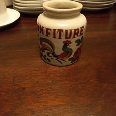 LML Confiture Earthenware Pottery Jar Vintage