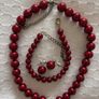Pearl Necklace, Bracelet and Earrings Image 5