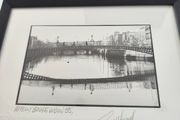 framed Giles Norman official signed photography prints, one of the Ha'penny Bridge from 1988 signed and stamped.