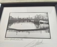 framed Giles Norman official signed photography prints, one of the Ha'penny Bridge from 1988 signed and stamped.