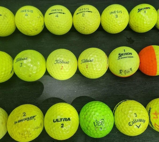 30 preused colored golf balls