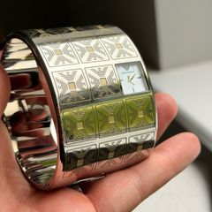 Emporio Armani Rare Cuff Watch | Luxury Statement Bangle | Wide Designer Watch | Unique Piece