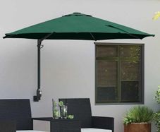 Garden Parasol Green 248 x 248 x 148 cm Polyester and Steel