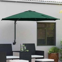 Garden Parasol Green 248 x 248 x 148 cm Polyester and Steel
