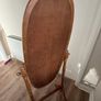 Vintage Oval Wooden Free-Standing Mirror Image 3