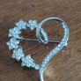 Beautiful Heart Shaped Crystal Brooch. Image 5