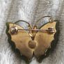 Vintage jade butterfly brooch Image 2