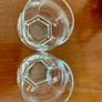 Pair Vintage Footed Hexagon Baileys Irish Cream Glassware Image 10