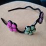 HairBand with 3 flowers Image 2