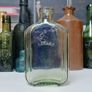 19 - Vintage Sea Glass Hennessy Cognac Flask Cork Top Bottle Image 2