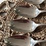 Four Antique Elkington & Co Sterling Silver Large Serving Spoons  321g Image 4