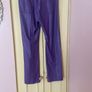 Zara Purple Faux Leather Straight Leg Trousers  Size XL UK 14 Image 7