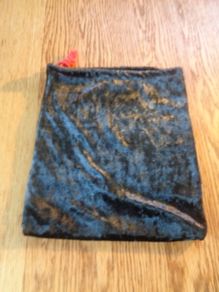 Black Velour Drawstring Bag for Sale