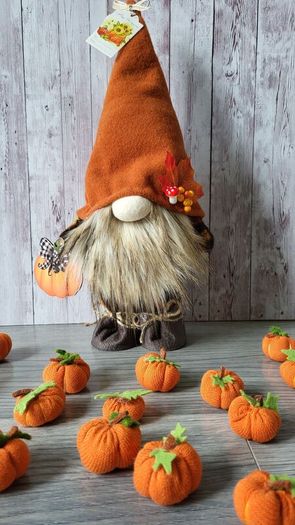 Handmade Gnomes. Autumn decoration. Key rings pumpkin or  Gnome.