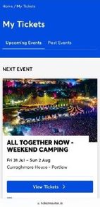 2 x All Together Now General Camping Ticket